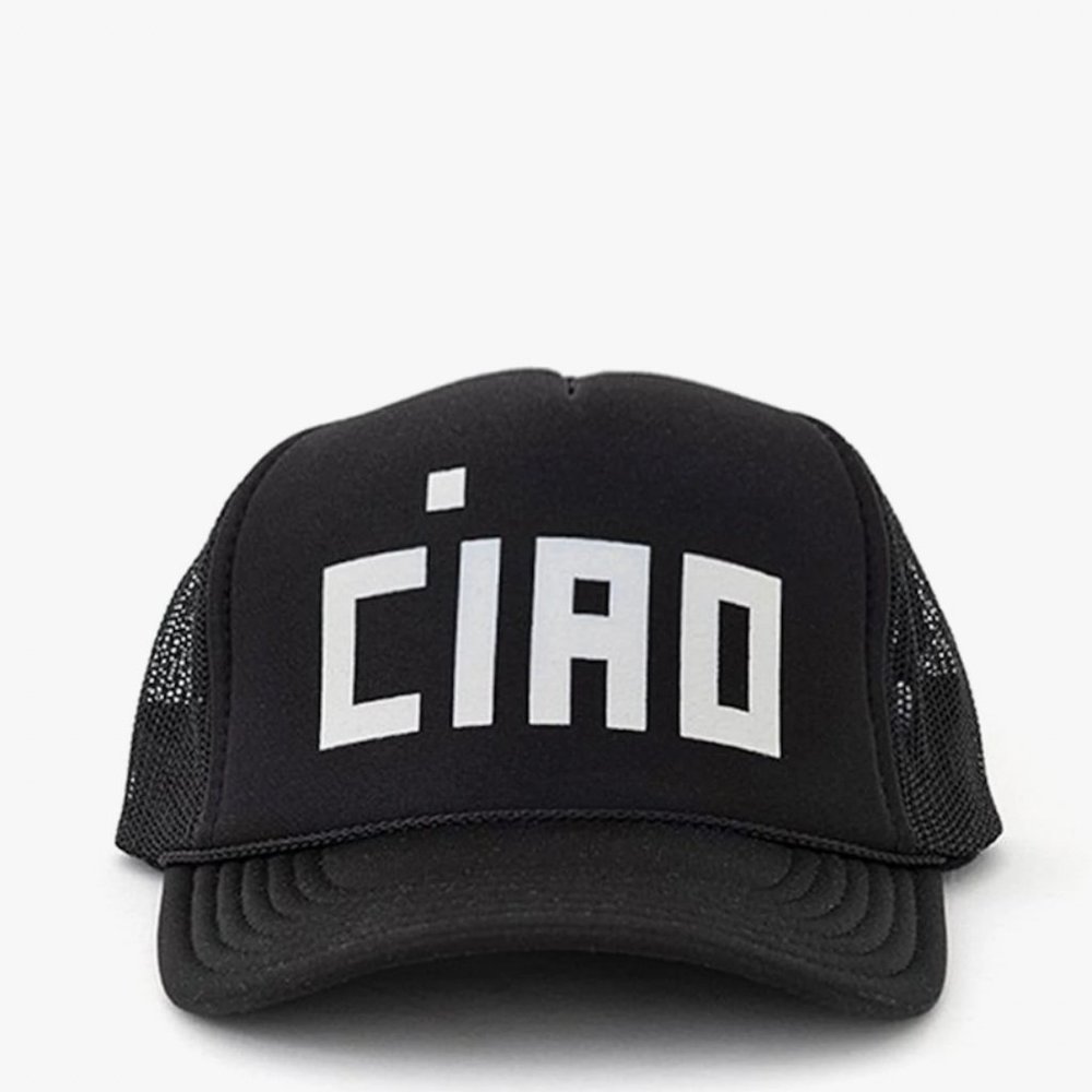 Clare V Black Ciao Trucker Hat NWOT